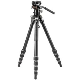 Vanguard Trípode de vídeo compacto Alta Pro 3VLT 235AV10 de aluminio, rótula Veo PV-10. Negro