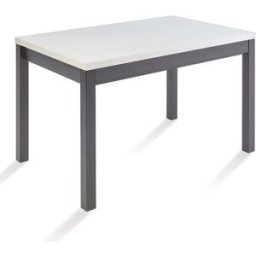 El Corte Inglés Mesa extensible con superficie laminada Menta. (70 x 110 x 76 cm) Grafito / Roble ártico