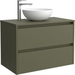 Salgar Mueble de baño con 2 cajones para lavabo de sobre encimera Noja . (90 cm) Verde Satín