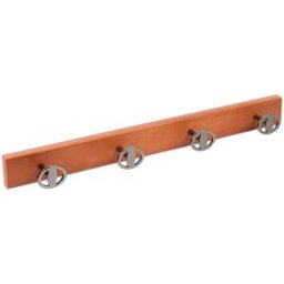 Nesu Percha Madera y Zamak 4 Colgadores 9013HMNNV. Haya miel