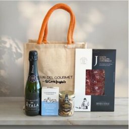 Cestas Club del Gourmet BOLSA TARDEO - Champagne, jamón ibérico y conservas.