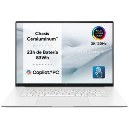 Asus Portátil Zenbook S 16 UM5606GA-SR340W Copilot+ PC, Ryzen AI 9, 32GB, 1TB SSD, 16' OLED, W11. Blanco