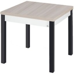 El Corte Inglés Mesa extensible con pata gris Dima. Negro / Olmo