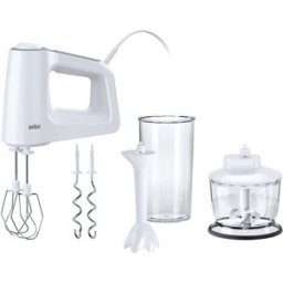 Braun Batidora amasadora MultiMix HM3135 con tecnología SmartMix. Blanco