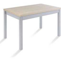 El Corte Inglés Mesa extensible con superficie laminada Menta. (70 x 110 x 76 cm) Aluminio / Roble aurora