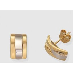 El Corte Inglés Pendientes de oro bicolor . Oro / Plata