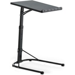 BriCor Mesa Auxiliar Plegable con Altura Ajustable. Negro