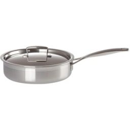 Le Creuset Sauté de acero inoxidable con tapa . (Sartén de 24 cm) Gris