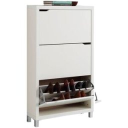 Kit Closet Mueble Zapatero 3 Trampones Kubox Acabado Blanco. Blanco