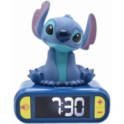 Lexibook Despertador digital con luz de noche 3D Disney Stitch .