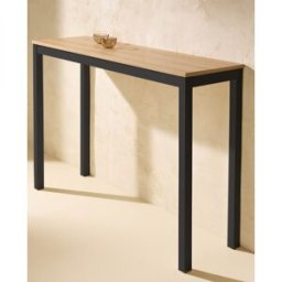 El Corte Inglés Mesa alta de acero Bob. Negro