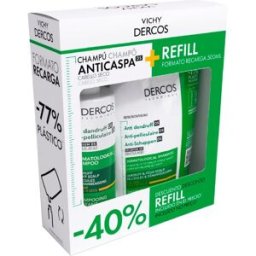 Vichy Pack Duplo Champú Dercos Caspa Seca con Refill .