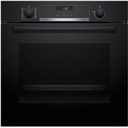 Bosch Horno multifunción Serie 6, Asistente de limpieza con agua, Función AirFry, HBG536EB4. Negro