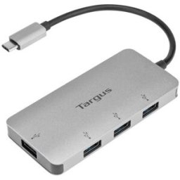 Targus Hub USB-C con 4 puertos USB-A ACH226EU. Plateado