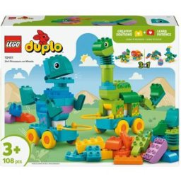 Lego Juego de construcción Dinosaurios sobre Ruedas 3en1 Duplo - 10451.