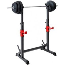 Fitness Tech Soporte ajustable Rack de sentadillas Negro. Negro