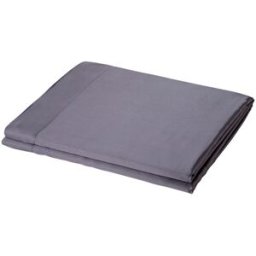 Gingerlily Sábana encimera de seda Mulberry Plain Colours . (Cama 180 cm) Gris Antracita