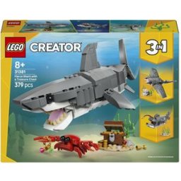 Lego Juego de construcción Feroz Tiburón con Cofre del Tesoro Creator - 31381.