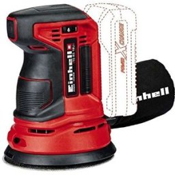 Einhell Lijadora Excéntrica Eléctrica a Batería 18 V TE-RS 18 Li Power X-Change (sin batería / cargador). Rojo / Negro