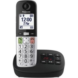 Panasonic Teléfono DECT inalámbrico KX-TGU430EXB Single. Negro / Plata