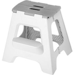 Vigar Taburete Plegable Plástico 40 cm - 2 peldaños. Gris