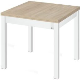 El Corte Inglés Mesa extensible con pata blanca Dima. Blanco / Nórdico
