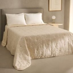El Corte Inglés Edredón algodón y lino Peyton. (Cama 90 cm) Beige