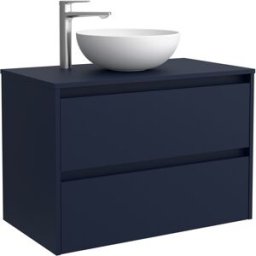 Salgar Mueble de baño con 2 cajones para lavabo de sobre encimera Noja . (90 cm) Azul Satín