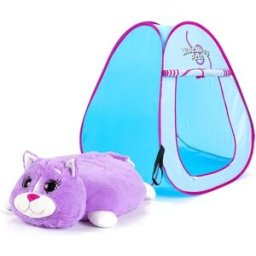 DORMI LOCOS Gato Mascota con Tienda Escondiditos.