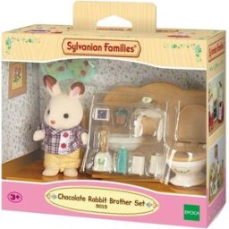 Sylvanian Families Set baño hermano conejo chocolate .