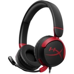 HyperX Auriculares Gaming para niños con micrófono y cable Cloud Mini. Negro / Rojo