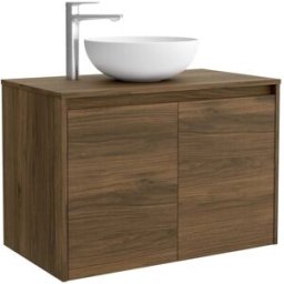 Salgar Mueble de baño con 2 puertas para lavabo de sobre encimera Noja . (60 cm) Nogal Maya