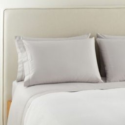 El Corte Inglés Sábana encimera Algodón Saten 300 hilos . (Cama 105 cm) Plata