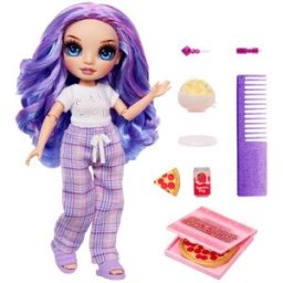 Rainbow High Muñeca Violet (Purple) Fiesta de Pijamas Junior High.