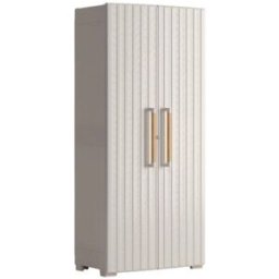 Keter Armario Resina Alto Escobero Groove 180x80x45 cm. Arena