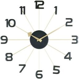 Acctim Reloj de pared con radio control Astraea . Negro / Dorado