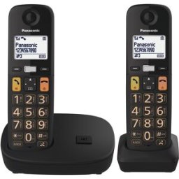 Panasonic Teléfono DECT inalámbrico KX-TGU112EXB, Single. Negro