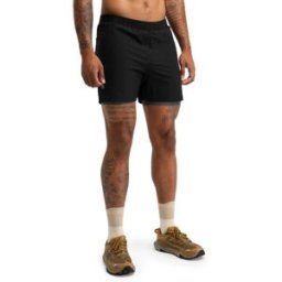 Siroko Pantalón corto doble capa trail running hombre Overland . (S) Negro