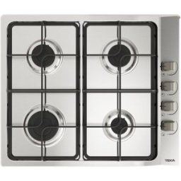 Teka Placa de gas con 4 quemadores y parrillas esmaltadas - E/60.3 40 NAT. Acero Inox