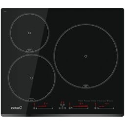 Cata Placa inducción con 3 zonas de cocción - 6003 E2 BK. Negro