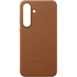 Samsung Funda de cuero vegano marrón para Galaxy S25 FE. Marrón