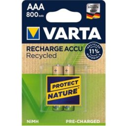 Varta Pila Recargable Recycled 2u. AAA 800mAh.