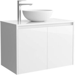 Salgar Mueble de baño con 2 puertas para lavabo de sobre encimera Noja . (60 cm) Blanco gloss