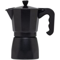 El Corte Inglés Cafetera italiana de aluminio para inducción . (12 Tazas) Negro