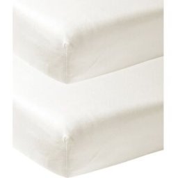 Meyco Juego sábanas bajeras ajustables cuna pack 2 60x120 cm. Blanco Algodón niño