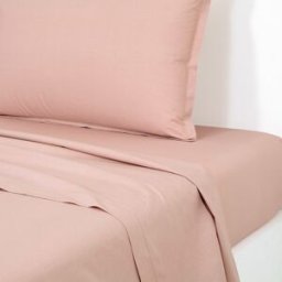 Olivier Desforges Sábana encimera algodón Alcove . (Cama 180 cm) Rosa Pétalo