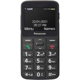 Panasonic Teléfono móvil senior KX-TU160 de fácil uso negro. Negro