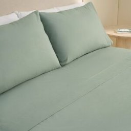 El Corte Inglés Sábana encimera Algodón Percal 200 hilos. (Cama 105 cm) Verde hoja