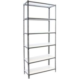 SIMONRACK Estantería metálica Simonclick Superplus 6 Baldas 110x250x30 cm. (110 x 250 x 30 cm) Antracita / Blanco