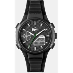 Lacoste Reloj de hombre LC33 2011365 de silicona negro. Negro